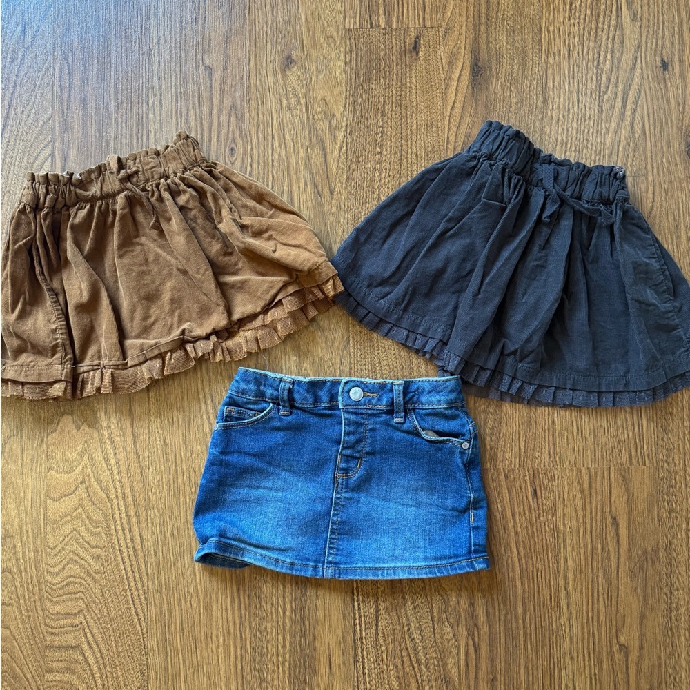 Zara Baby Skirt Lot - Corduroy & Denim Size 18-24 Month